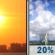 Saturday: A slight chance of showers and thunderstorms after 4pm. Mostly sunny, with a high near 104. Heat index values as high as 109. South southwest wind around 5 mph. Chance of precipitation is 20%. Saturday: Mostly Sunny then Slight Chance Showers And Thunderstorms