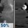 Tonight: A chance of showers and thunderstorms before 10pm. Mostly cloudy, with a low around 73. South southeast wind 5 to 10 mph. Chance of precipitation is 50%. New rainfall amounts less than a tenth of an inch possible. Tonight: Chance Showers And Thunderstorms then Mostly Cloudy